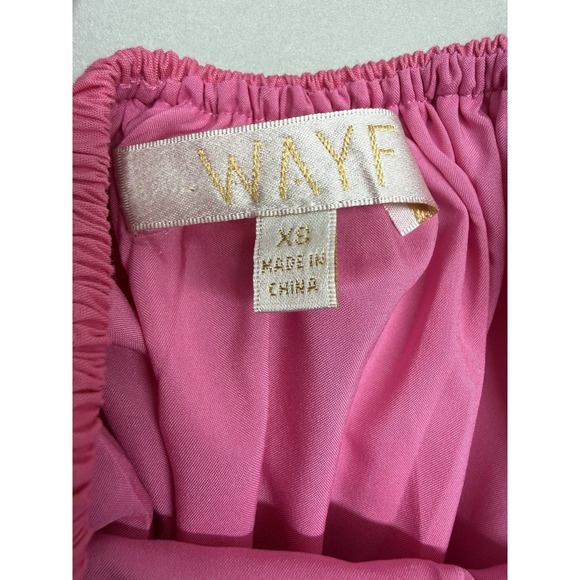 WAYF Ollie Open-Back Tiered Midi Dress. Pink.Wedding Guest/Cute Summer.Sz XS - Picture 8 of 10